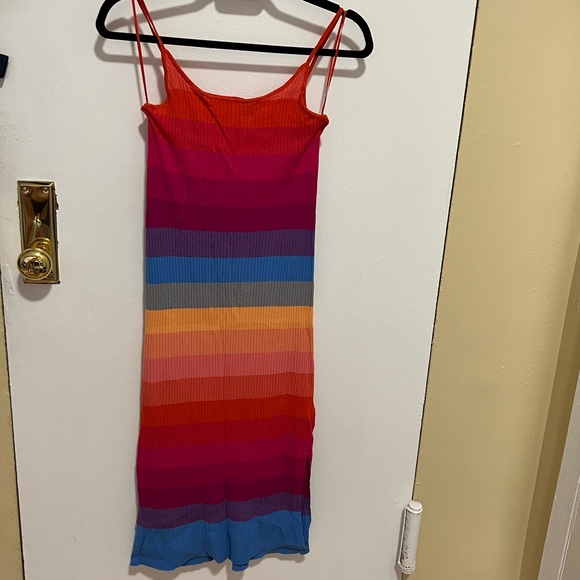 Banana Republic Striped Rainbow Knit Maxi Dress Pride 2020 Limited Edition - Picture 2 of 3